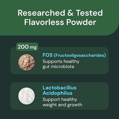 VetriScience Veterinary Strength Gut Health Powder - Gut Health Supplement for Pets - Immunity Support - Pet-Friendly Probiotic Powder - Tasteless & Odorless - 60 Servings