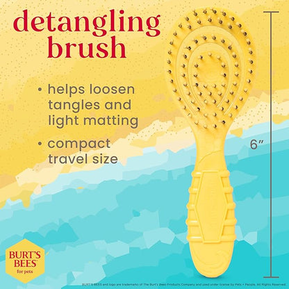 Burt's Bees for Pets Detangling Pin Brush for Puppies and Small Dogs | Handle Made from Recycled Plastics Collected from Coastal Communities | Dog Brush Removes Tangles and Loosens Light Matting