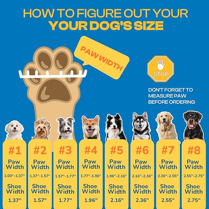 Dog Shoes for Large Dogs, Medium Dog Boots & Paw Protectors for Hardwood Floors, Outdoor Dog Booties for Hot Pavement Winter Snow Hiking, Breathable Dog Shoes with Reflective Strips Size 7