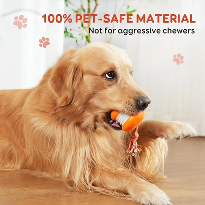 Interactive Dog Toys, Random Path Electric Automatic Moving and Rolling Dogs Toy with Rope for Small Medium Large Dogs, Motion-Activated Dog Stimulation Toy for Boredom Relief (Orange)