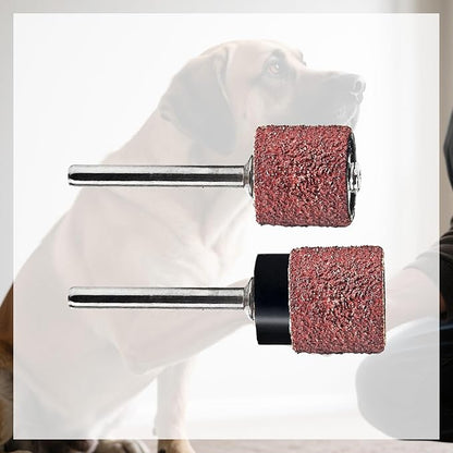 22-Pack Pet Nail Grinder Replacement Kit - 60 & 100 Grit Sanding Bands for Dogs & Cats - Black Grinding Drums Claw Care, Compatible with All Major Pet Grinders (1/2 Inch)