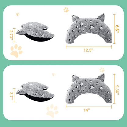 HOMBYS Chewproof Dog Pillow Glow in The Dark Dog Claming Pillow for Dog Anxiety Reduce, Suitable for Both Crazy Tearers & Tame Dogs, Furry Surface Soft & Comfortable Dog Neck Pillow Improve Sleeping