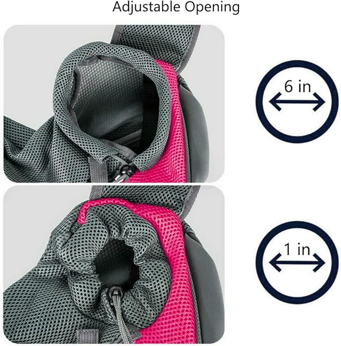 Kucehiup Dog Sling Carrier for Small Dogs Cat Carrier Breathable Mesh Bag(Fits Approximately 3 lbs to 6 lb Pets)(Rose Red)
