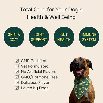 PetMeds Multivitamin Supplement for Dogs - Daily Vitamin with Kelp, Spirulina, Ashwagandha, Glucosamine & Probiotics for Immune, Joint, Skin & Gut Health - Beef & Sweet Potato Flavor - 60 Soft Chews