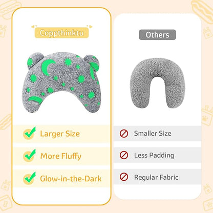 Dog Calming Pillow Dog Pillow, Soft Dog Neck Pillow Glow in The Dark Anxiety Relief U-Shaped Pet Pillow for Dogs Sleep, Pet Calming Toy Dog Bed Pillow for Joint Relief Sleeping Improve