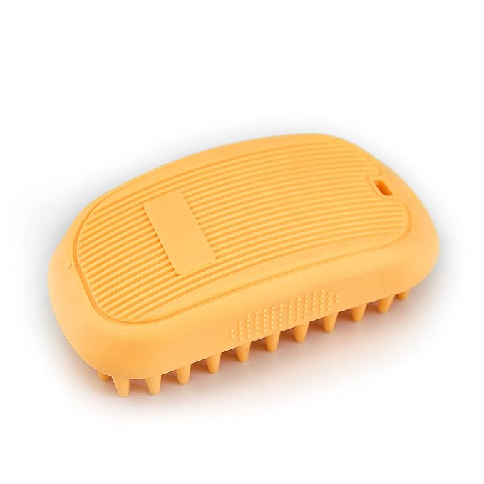 Silicone Dog Grooming Brush Pet Shampoo Bath Brush Anti Skid Soothing Massage Rubber Comb Bath Dog Brush