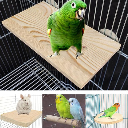 6 Pcs Bird Perches Parrot Perch Stand Platform Bird Cuttlebone Beak Grinding Stone Chew Toys Cage Accessories for Parakeets Cockatiels Conures Lovebirds