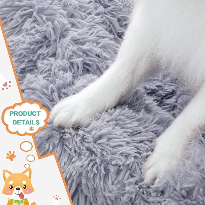 NOYAL Calming Dog Bed Donut Anti Anxiety Fluffy Dog Bed for Small Medium Dog and Cat