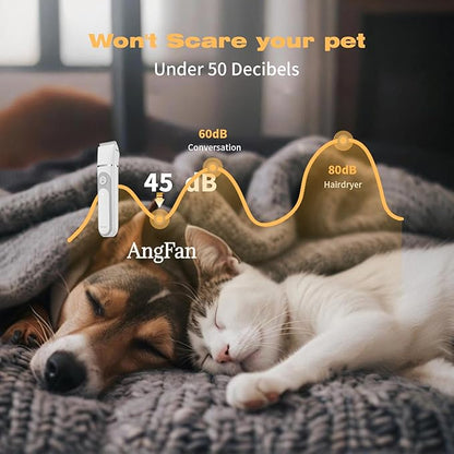 Dog Clippers Grooming Kit with 4 in 1 Tools, Cordless Dog Paw Trimmer & IPX7 Waterproof & Dogs Nail Grinder, Low Noise Quiet Design with Silicone Grip for Dogs and Cats