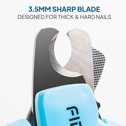 Fida Dog Nail Clippers with LED Light, Dog &Cat Nail Trimmer with Safety Guard & Nail File, Razor Sharp Blades, Pet Nail Trimmer/Clipper with Comfortable Ergonomic Handle (Batteries-Included)