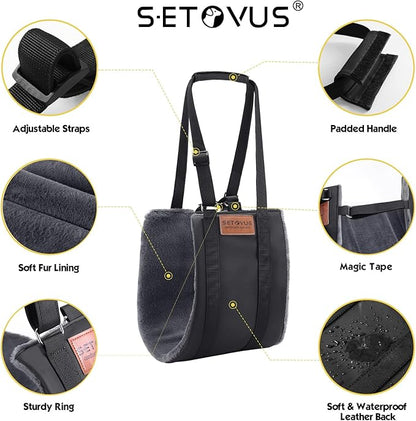 Dog Sling for Large Dogs Hind Leg Support, Magic Tape Dog Lift Harness, Soft Dog Support Harness for Back Legs, Hip Support Harness to Help Senior, Injured, Disabled and After ACL Surgery