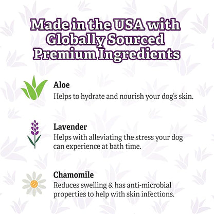 Espree Calming Lavender & Chamomile Shampoo & Conditioner, Soothes & Relaxes with Lavender, Moisturizes with Aloe Vera, Anti-Inflammatory Chamomile, Dry & Sensitive Skin, Gentle Pet Grooming, 20oz