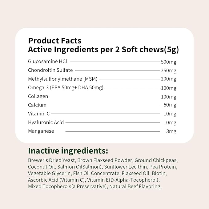 Hip & Joint Supplement for Dogs with Glucosamine (90 Chews) - with Omega-3 - MSM, Collagen - 9 in 1 Advanced Mobility Chews Relieve Joint Pain, Improve Mobility & Flexibility - All Breeds & Ages