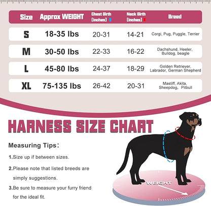 Auroth Tactical Dog Harness for Small Medium Large Dogs No Pull Adjustable Pet Harness Reflective K9 Working Training Easy Control Pet Vest Military Service Dog Harnesses Extra Large, Pink Camo