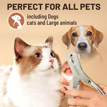 Dog Nail Clippers - All Steel Material, Built-in Spring,Heavy Duty Dog Nail Trimmer Full Metal Razor Sharp Professional for All Dogs Cats with Thick Toena,Dog Nail Trimmers