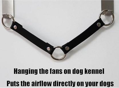 Dog Kennel Fan Hanging Utility Straps for Ryobi P3320 Fan Holder,Waterproof Dog Crate Fan Strap with O-Rings to fit a Ruffland Kennel and Hold Your Ryobi P3320 Fan,Black