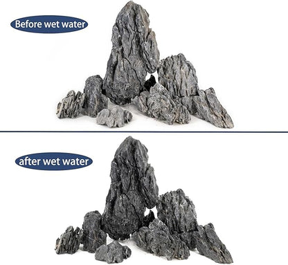 Natural Rocks Seiryu Stones Aquariums Stones for Aquascaping, Aquariums, Terrariums, Vivariums Decorative Stone,Reptile Enclosures,Paludariums,and Gardens-10LBï¼2 to 7 inchï¼