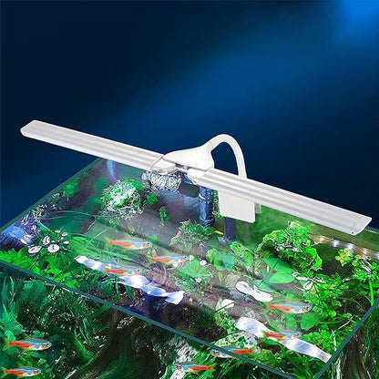 LED Aquarium Light Full Spectrum Clip Fish Tank Light Plants Light 360° Adjustable 2 Light Bar Super-Bright 6W Suitable for 10-30 Gal Fish Tank