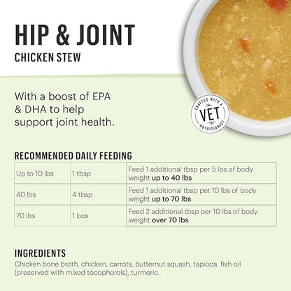 The Honest Kitchen Functional Pour Overs: Hip & Joint Support - Chicken Stew Dog Food Topper, 5.5 oz x12
