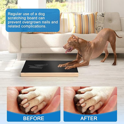 Dog Nail Scratch Pad with Sandpaper Filing Replacement Sandpapers Included and Non-Slip Pad, Trimming Tool Alternative to Dog Nail Clippers and Grinders
