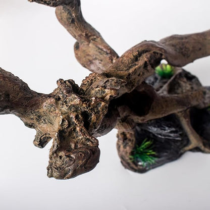 Fish Tank Decorations Aquarium Décor Resin Artificial Tree Trunk Root (E)