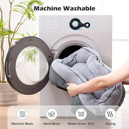 INVENHO Small Dog Bed Orthopedic Warming Soft Calming Sleeping Durable with Anti-Slip Bottom
