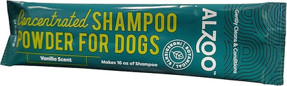 Concentrated Shampoo Powder for Dogs, Specially Formulated for Dogs with Sensitive Skin, 100% Plant-Based Active Ingredients, Vanilla Fragrance
