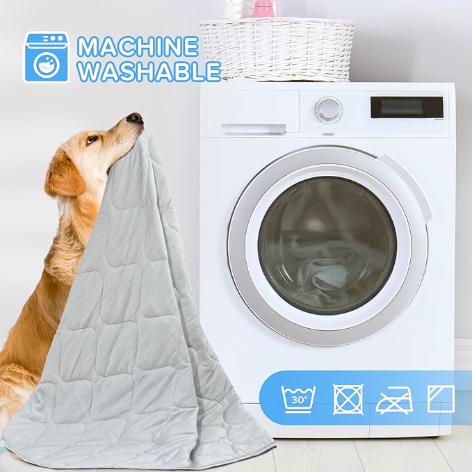 Rywell Cooling Mat for Dogs,Dog Cooling Mat Q-Max>0.5, Durable&Versatile with Cooling&Soft Surfaces for All Seasons,Protect Sofa Bed from Scratches&Chewing,40 * 60IN Washable Dog Blanket