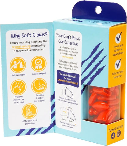 Soft Claws Canine Dog and Cat Nail Caps Take Home Kit, Medium, Red