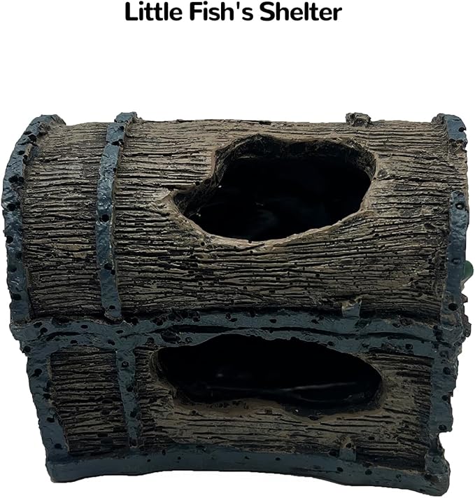 Mipukbay Fish Tank Decorations, Aquarium Decor Treasure Chest Aquarium Ornament for Small Tank