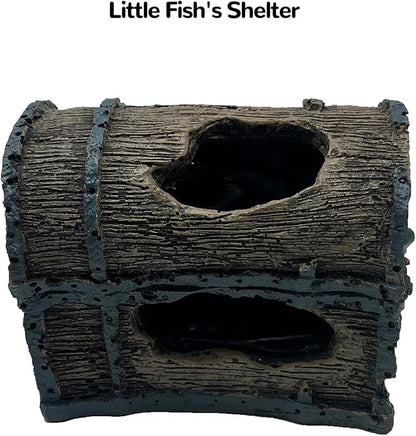 Mipukbay Fish Tank Decorations, Aquarium Decor Treasure Chest Aquarium Ornament for Small Tank