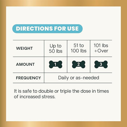 VetriScience Calm & Confident Chews, Composure Clinically Tested Anxiety and Calming Chews for Dogs, Reduce Stress, Ideal for Thunderstorms, Fireworks and Travel, Peanut Butter, 60 Count