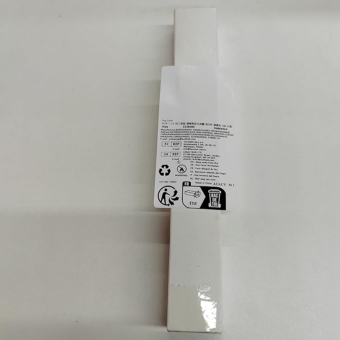 AUAUY Reflective Nylon Dog Collars, Adjustable Classic Pet Collars with Soft Neoprene Padding, Double Security Dual D-Ring and Quick Release Buckle for Small Puppy, Medium and Large Dogs (Lake Blue-S)