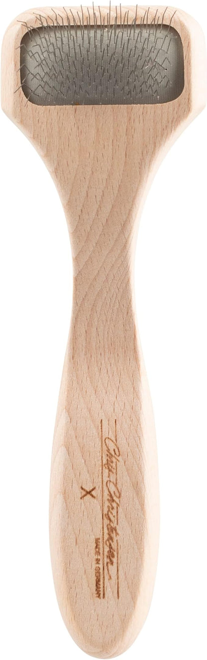 Chris Christensen Grooming Bundle - Just Divine Ready to Use Brushing Spray for Dogs, Prevents Brushing Damage, Light Detangler - Mark X Tiny Slicker Dog Brush, Round Ground Stainless Steel Pins