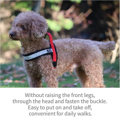 _akusan New Just Fit Dog Harness Dragon - Reflective, Paisley, Stress-Free, Japanese Made,one-Touch Buckles,Easily Put on,(Pink_Pink, 1)