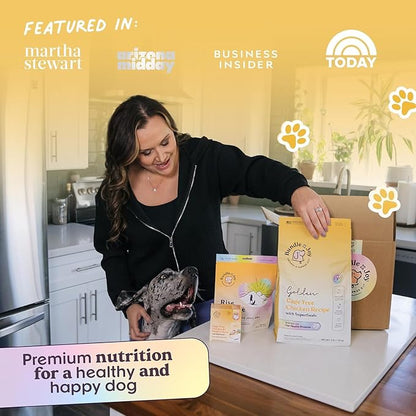 Bundle x Joy Superfood Dry Dog Food - Pet Food for Small, Medium and Large Breeds - Made with Real Ingredients - Nutrient Dense Probiotic Dog Food to Support Healthy Digestion (12 Pound, Chicken)