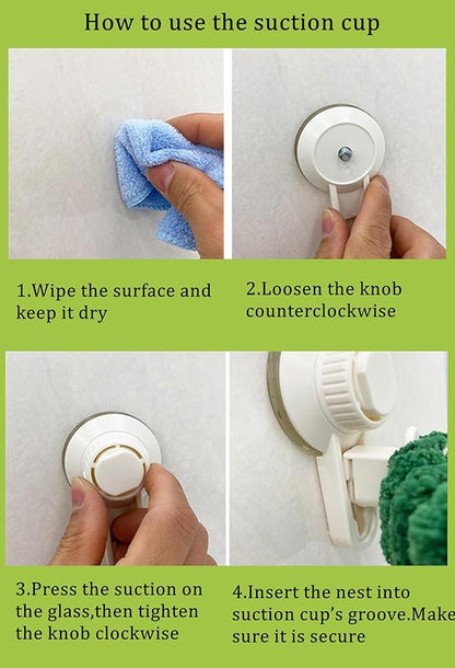 Portable Suction Cup Bird Perch Nest for Travel Car Window Glass, Warm Bird Sleeping hut Snuggle Bed for cage (Green Combo, L)