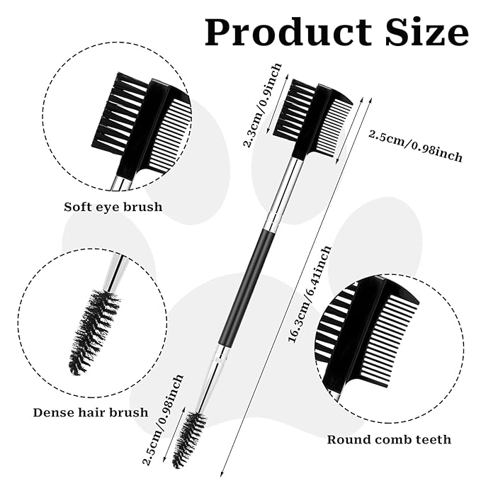2 Pcs Double-Sided Grooming Comb - Tear Stain Remover and Eye Cleaning Brush for Dogs and Cats