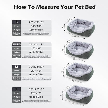INVENHO Small Dog Bed Orthopedic Warming Soft Calming Sleeping Durable with Anti-Slip Bottom