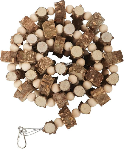 Natural Pepper Wood Hanging Pet Bridge & Swing, Rat & Hamster Climbing Toys, Bird Cage Accessories, Suitable for Parrot, Rat, Squirrel, Sugar Gliders