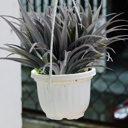 16Pcs Artificial Grass Fake Plants 17.3in Outdoor Plants UV Resistant Faux Greenery Stems Fake Grass for Home Window Garden Office Patio Pathway Front Porch Décor Green & Black