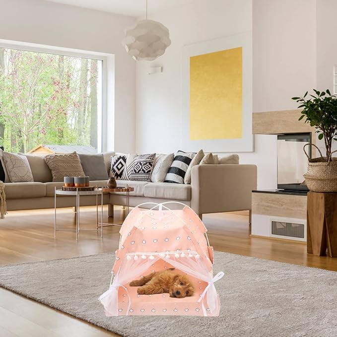 POPETPOP Kennel House Cat Tent Dog Sleeping Tent Interior Decor Outdoor Bed for Dogs Dog Kennels Indoor Outdoor Dog House Puppy Bed Portable Tent Cat Cave Beds Pet Household Supplies Cloth