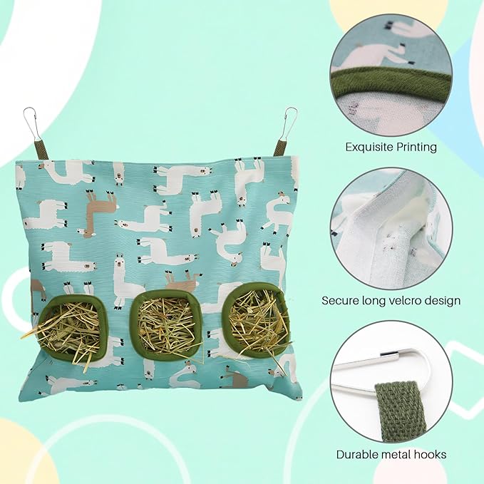 3 Pcs Rabbit Hay Feeders, The Suspended Three-Hole Guinea Pig Hay Feeder, are Widely Applicable to Animals Such as Rabbits, Guinea Pigs, Chinchillas, Hamsters