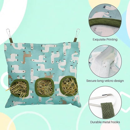 3 Pcs Rabbit Hay Feeders, The Suspended Three-Hole Guinea Pig Hay Feeder, are Widely Applicable to Animals Such as Rabbits, Guinea Pigs, Chinchillas, Hamsters