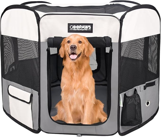 JESPET Pet Dog Playpens 36", 45" & 61" Portable Soft Dog Exercise Pen Kennel with Carry Bag for Puppy Cats Kittens Rabbits, Indoor/Outdoor Use