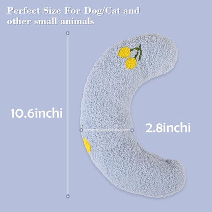 T'CHAQUE Dog Pillow Bed, Cat Calming Pillow, Dog Neck Pillow for Joint Relief Sleeping, Ultra Soft Half Donut Cuddler, Pillow Pet for Upper Spine Support, Doggy/Kitten Pillow Training Toy