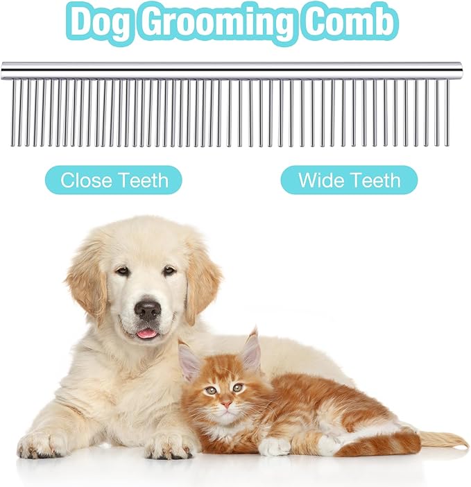 5 in 1 Dog Scissors for Grooming, Dog Grooming Scissors, Professional Pet Stainless Steel Shears, Sharp, Blue