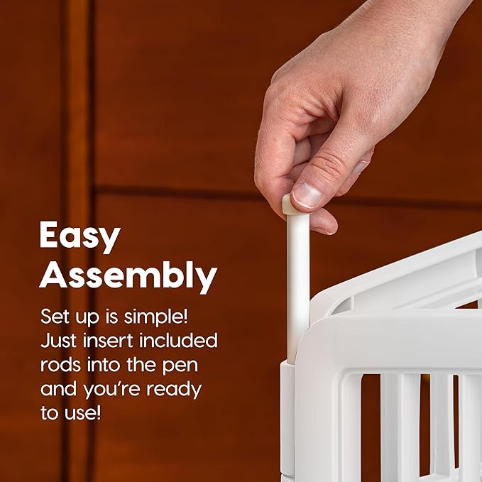 IRIS USA Puppy Playpen Dog Playpen Fence Enclosure with Dog Gate Door - Indoor Pet Playpen - 4 or 8 Panel