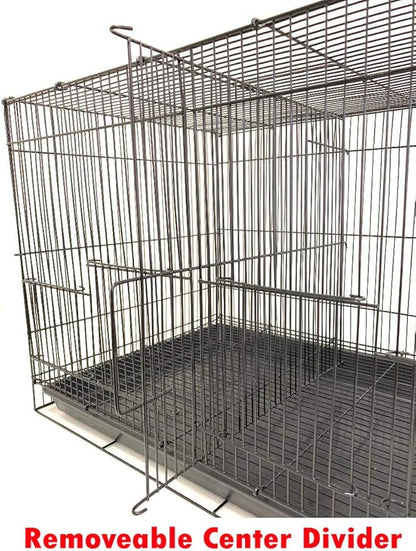 Lot of Breeding Bird Flight Cages for Canary Parakeet Aviaries Budgies Lovebird Finch (24" White Divider)