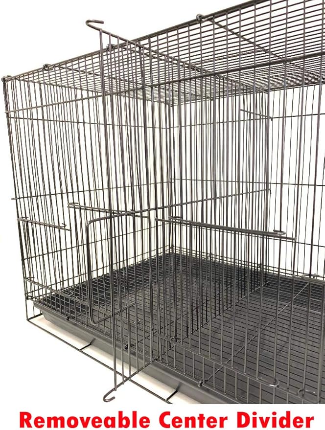 Lot of Breeding Bird Flight Cages for Canary Parakeet Aviaries Budgies Lovebird Finch (24" Black Divider)